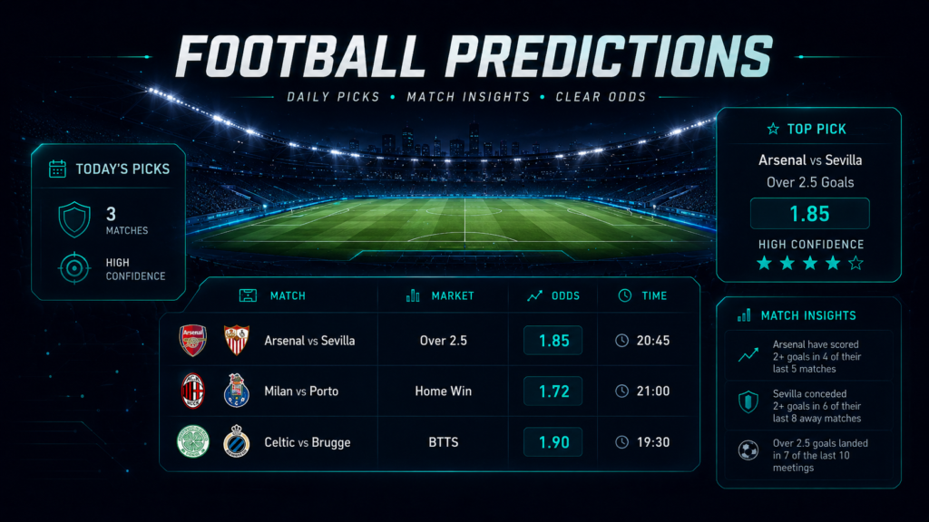 Football Predictions daily football picks overview